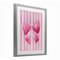 Stupell Industries Chic Bow on Pink Stripes Framed Print Under Glass, design by Camila Juncos